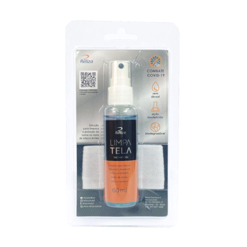 Limpa Telas e Lentes Sem Álcool 60mL Com Flanela Microfibra
