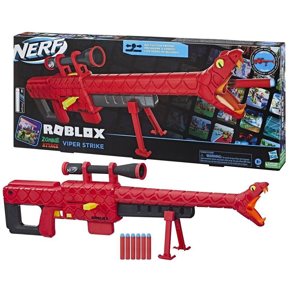 LANÇADOR NERF DINOSSAURO HASBRO REF:E0804 - Azul+Vermelho