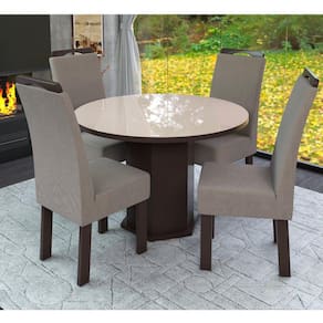 Conjunto Mesa Redonda com 4 Cadeiras New Ametista Talismã