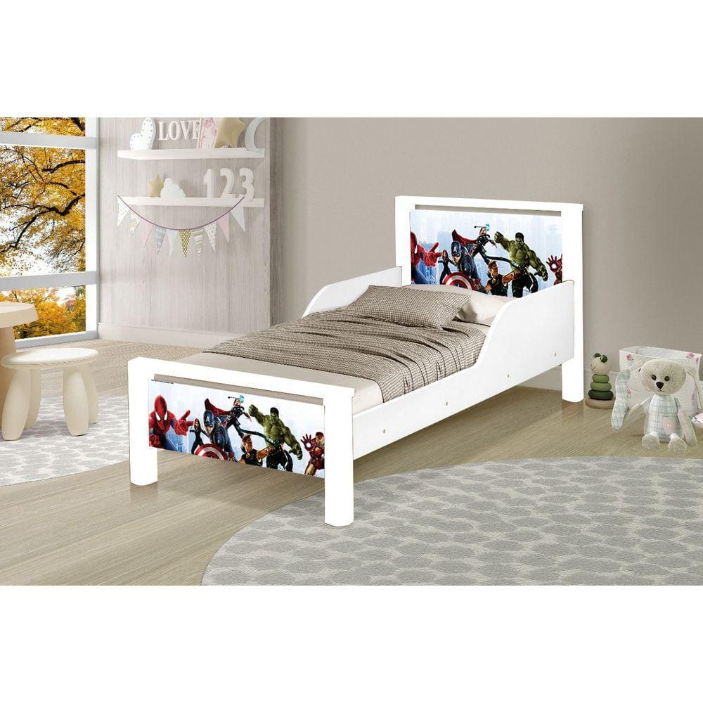 cama infantil meli vingadores com proteção lateral