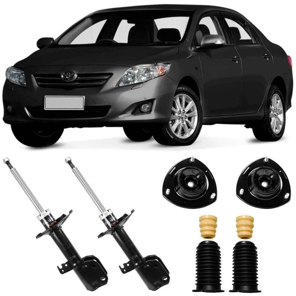 2 Amortecedor Toyota Corolla 2009 A 2014 Dianteiro Cofap E Kit