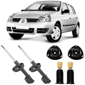 2 Amortecedor Renault Clio 2000 a 2011 Dianteiro Nakata e Kit