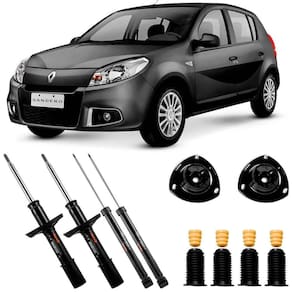 Kit 4 Amortecedor Sandero 2011 2012 2013 Cofap + Coxim