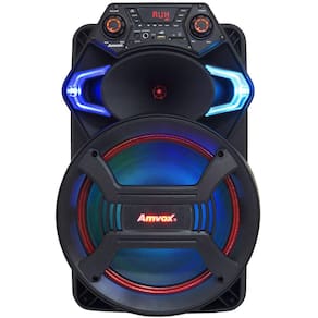 Caixa Som Amplificada Portátil Bluetooth 550W Rms Mp3 Usb Led Bateria Tws Amvox ACA 550 Strondo II