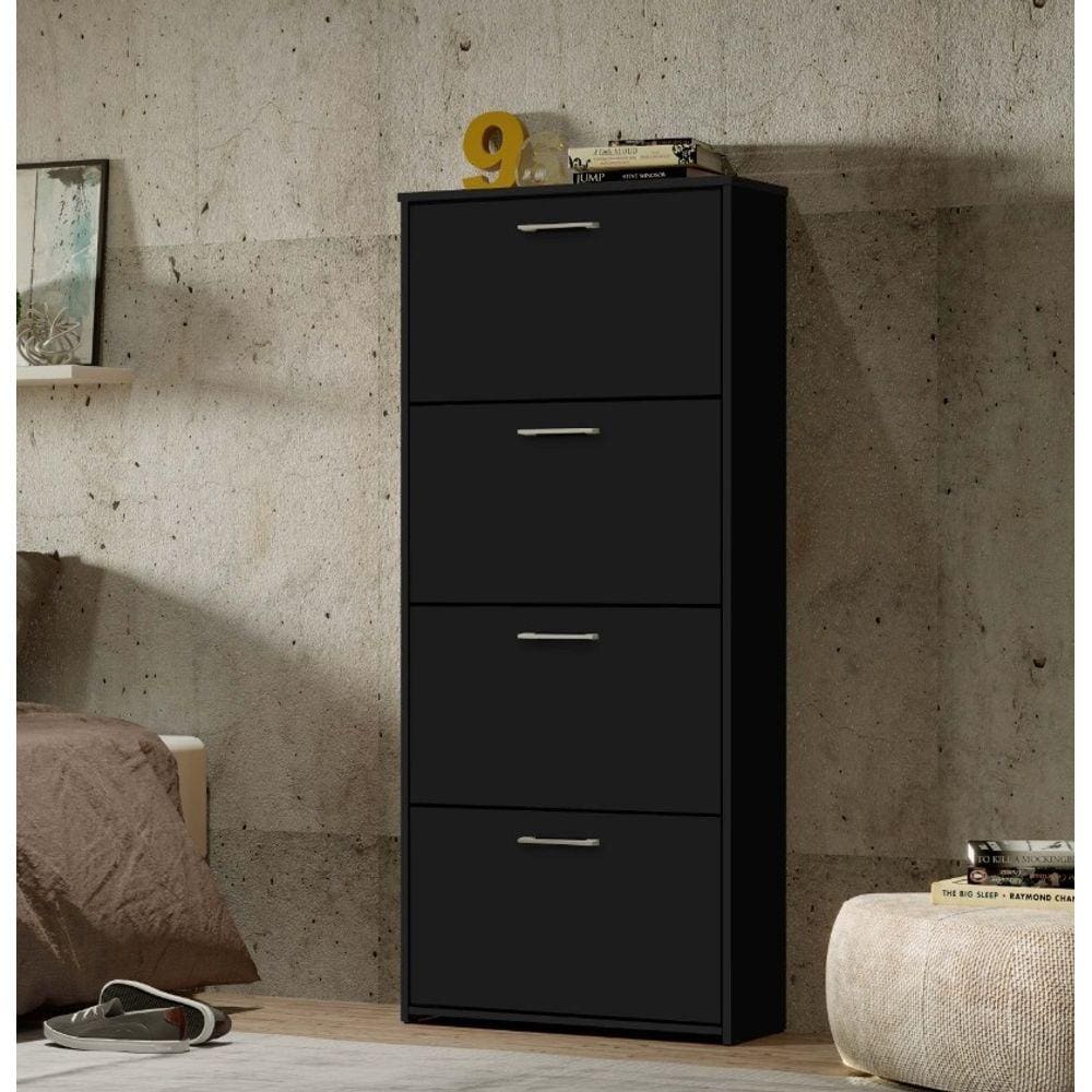 Sapateira Organizadora 4 Gavetas Carol Preto - Rede Móveis