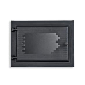 Porta Forno Ferro Fundido Com Vidro Libaneza 31,5x46cm