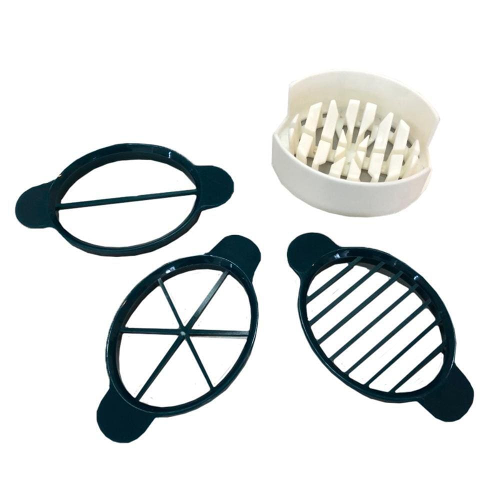 Kit Cortador Fatiador de Ovos Com Base Cozinha Prana