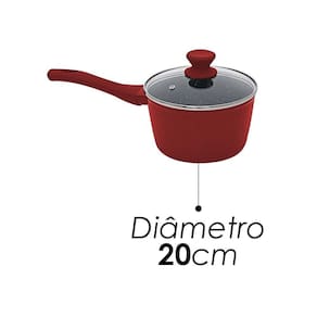 Panela 20Cm 2,25 L Revestimento Cerâmico Ps20pr Mimo Style