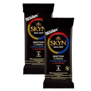 Kit 2 Pacotes Preservativo SKYN Selection C/ 6 Unidades Cada