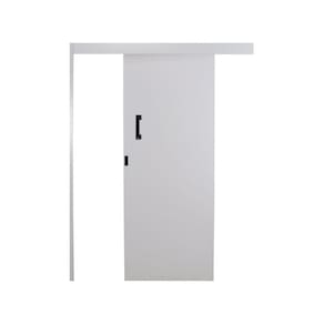 Porta de Correr Sobrepor - Reversivel 215x70cm sem Batente Marromamínico MGM Branco