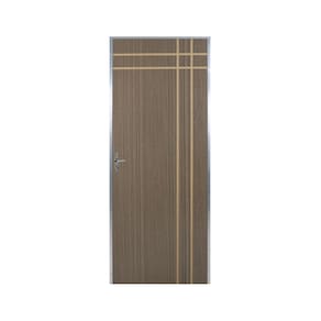Kit Porta de Madeira Decorada 212x95cm com Batente de Aluminio 3,6cm Mantiqueira MGM Carvalho Quebec