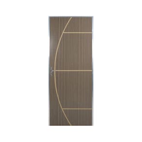 Kit Porta de Madeira Decorada 212x95cm com Batente de Aluminio 3,6cm Gáucha MGM Carvalho Quebec