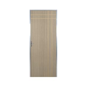 Kit Porta de Madeira Decorada 212x95cm com Batente de Aluminio 3,6cm Mantiqueira MGM Carvalho Alpha