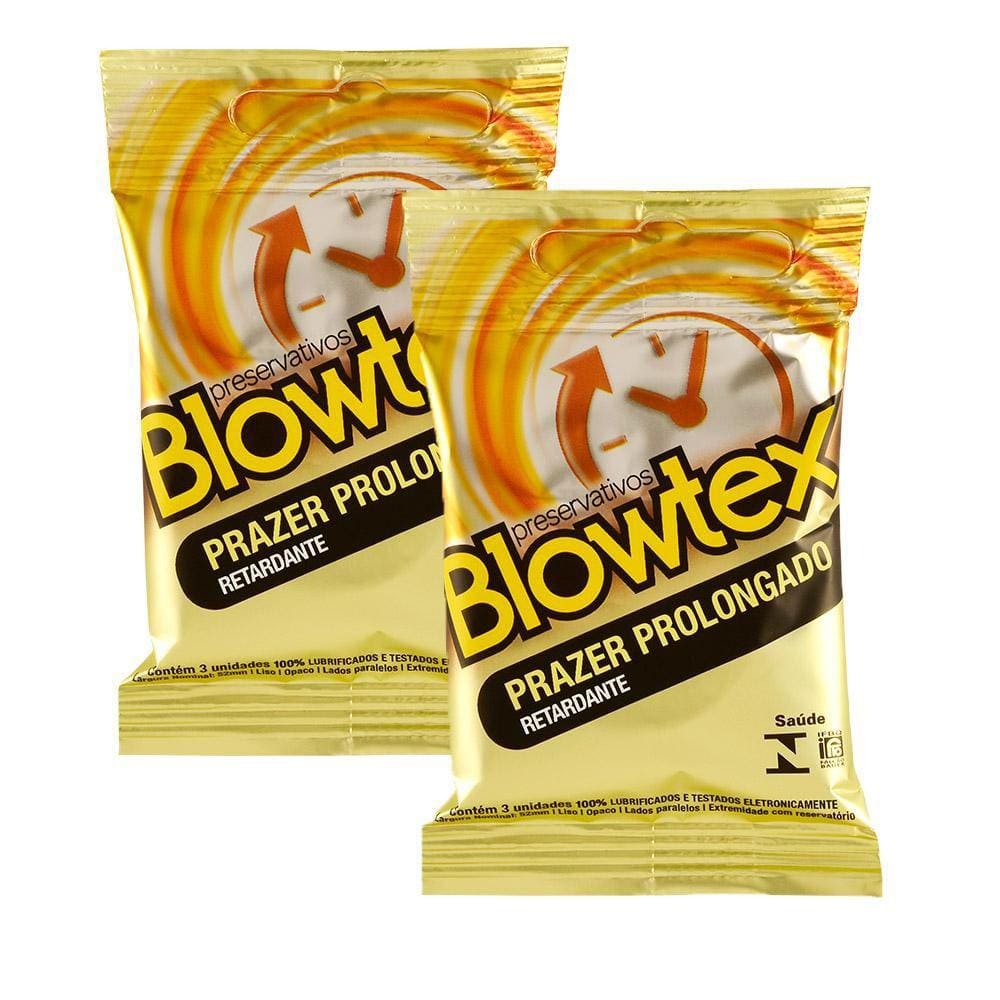 Kit 2 Pacotes Preservativo Blowtex Retardante C/ 3 Unidades Cada
