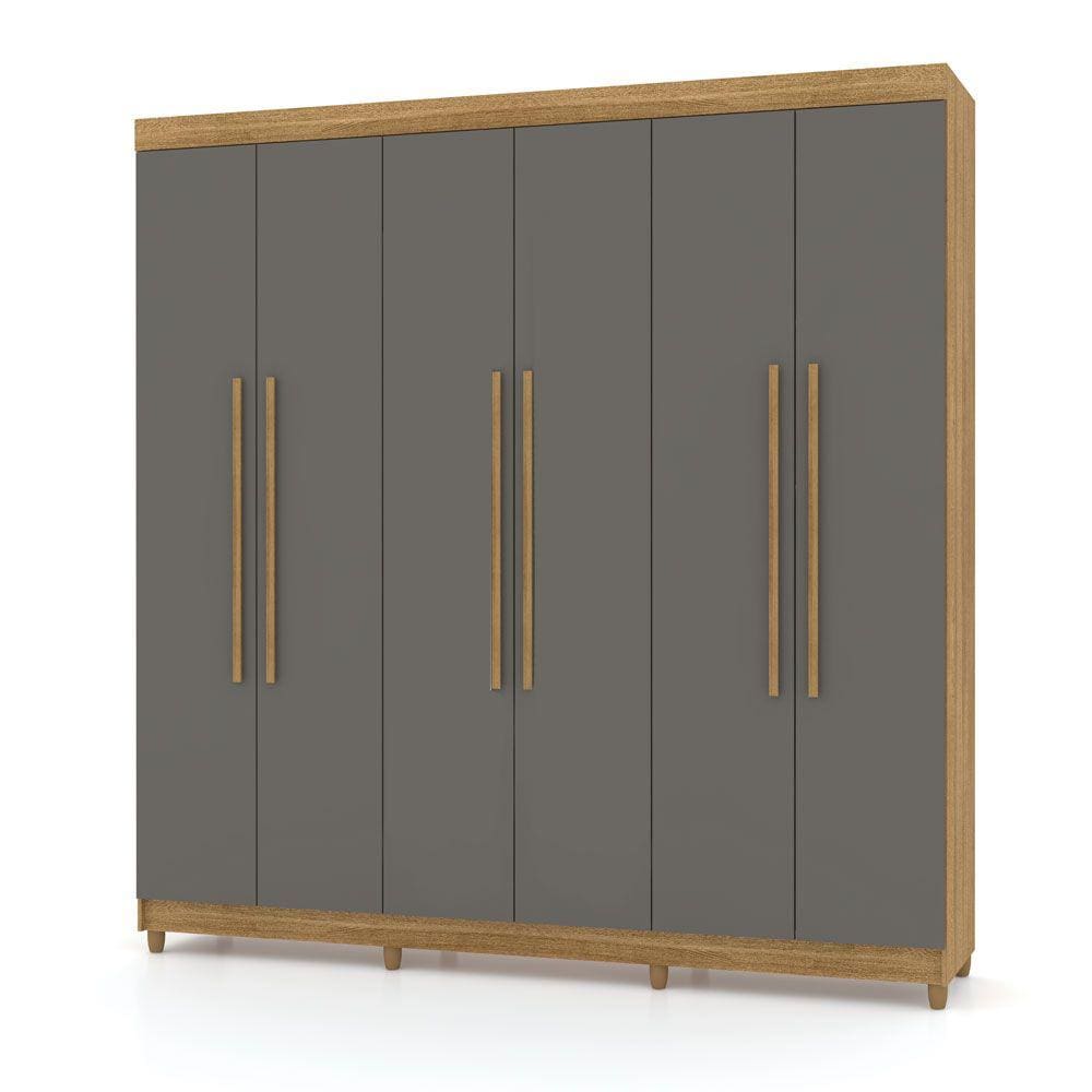 Guarda Roupa Casal 6 Portas Elegance 10037 Nature Alasca Vila Rica