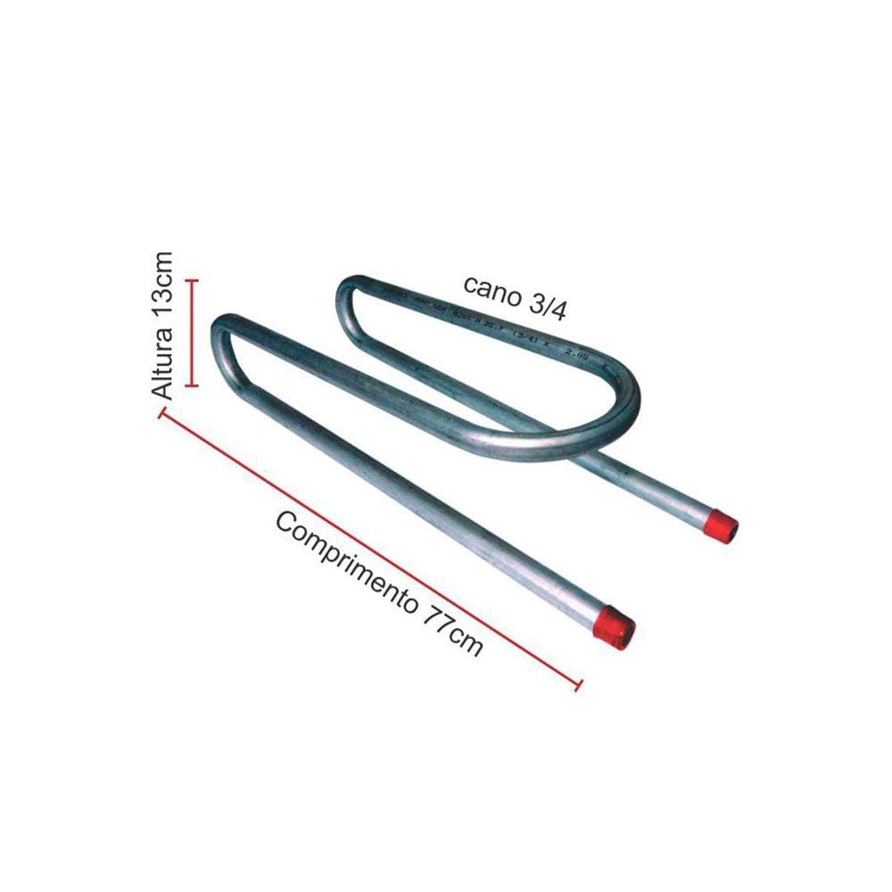 Serpentina Para Fogão De Lenha Cano Galvanizado 3/4