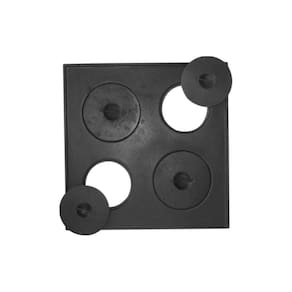 Chapa Quadrada Fogão Lenha 4 Furos Com Tampa 45x45cm