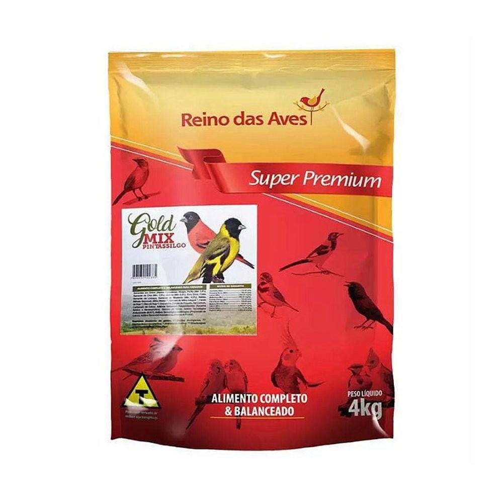 Mistura de Sementes Reino das Aves - Gold Mix Pintassilgo 4Kg