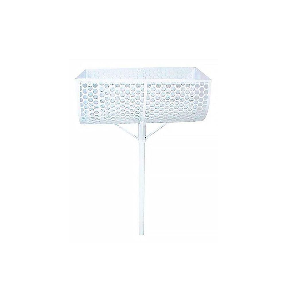 Lixeira de Rua Modelo Tela Moeda de 60cm Branca