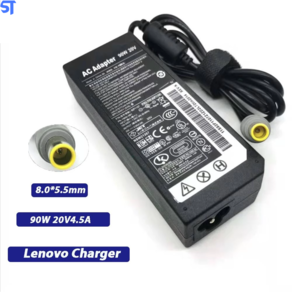 Fonte Carregador Notebook Lenovo 90W 20V 4.5A Pino 8.0 x 5.5mm Thinkpad E420 E430 T61 Pino Redondo