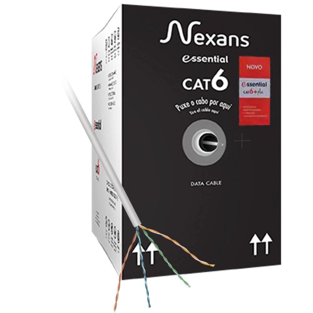 Cabo de Rede CAT.6+ CM 305M Cinza Nexans - CX / 305