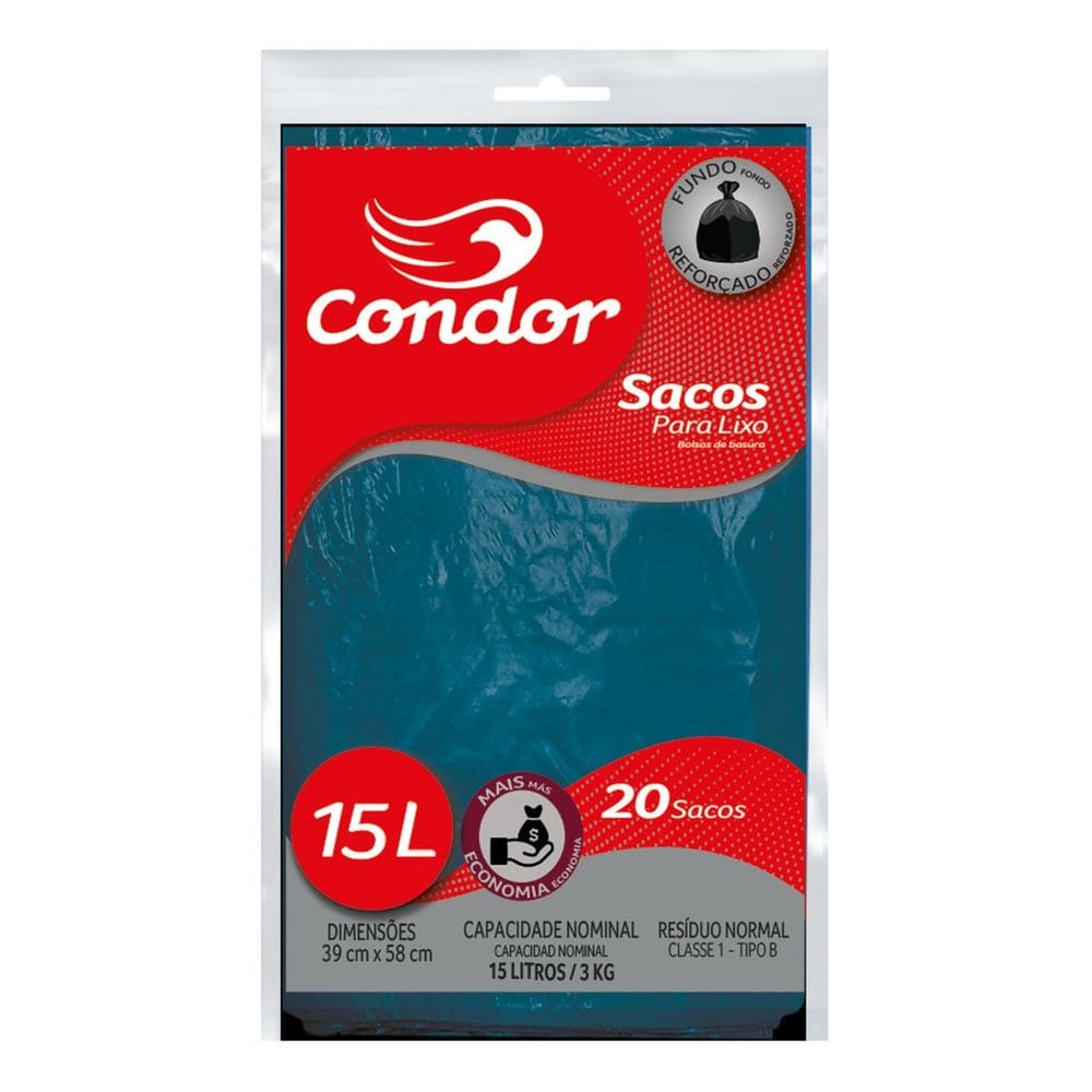 Saco De Lixo Condor 15l Almofada Econômico Ref. 1464