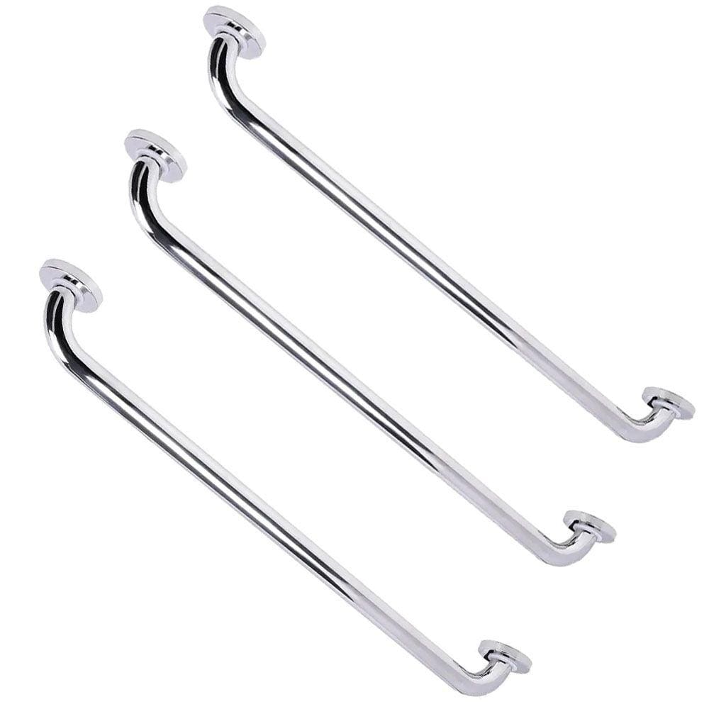 Alça Apoio 70 cm Barra Inox Kit 3 Uni Suporte Acessibilidade Gestante Idoso Criança Deficiente Banheiro Corrimao Box Casa Segurança