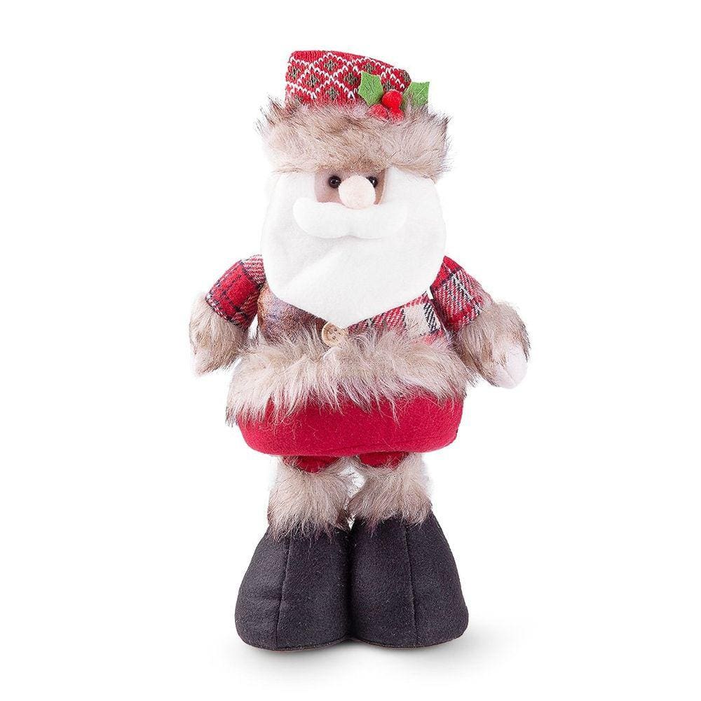 Boneco De Natal Decorativo Em Poliéster Com Ajuste de Altura 42cm Papai Noel