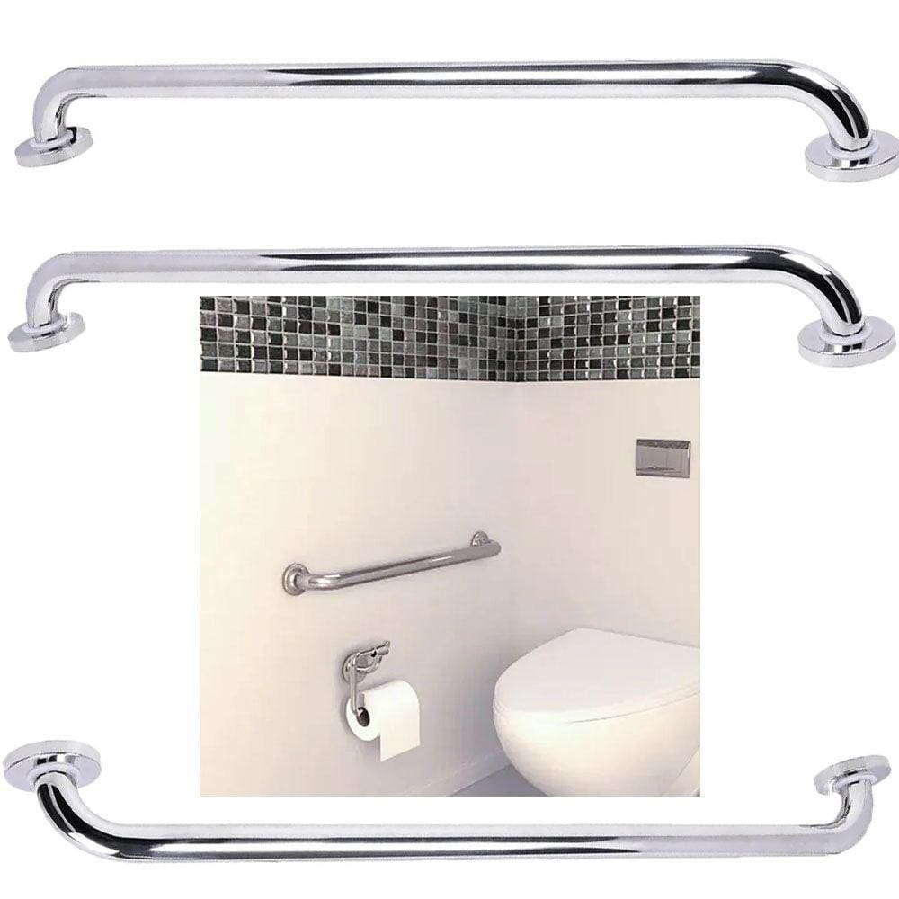 Alça Barra Apoio Suporte 70 Cm Kit 3 Uni Acessibilidade Criança Idoso Gestante Deficiente Segurança Anti Queda Acidente Banheiro Casa