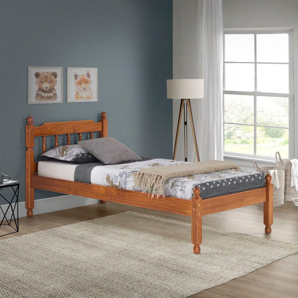 Cama Solteiro em Madeira Maciça Mv Outlet