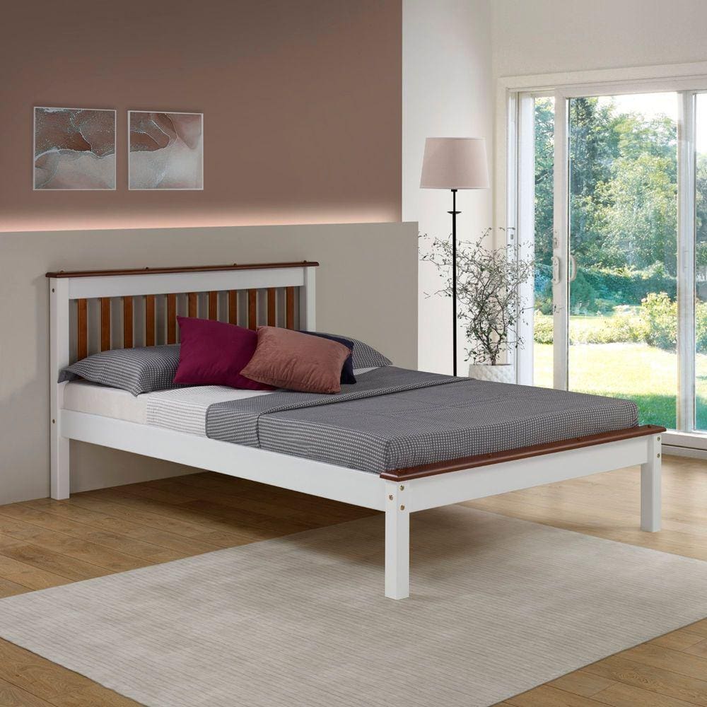 Cama Casal Inglesa em Madeira Maciça Mv Outlet