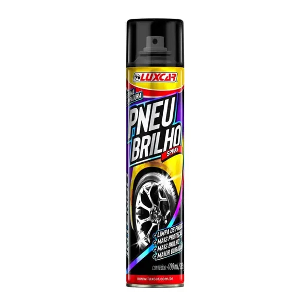 Pretinho Pneu Spray Luxcar Brilho E Protecao Por Mais Tempo