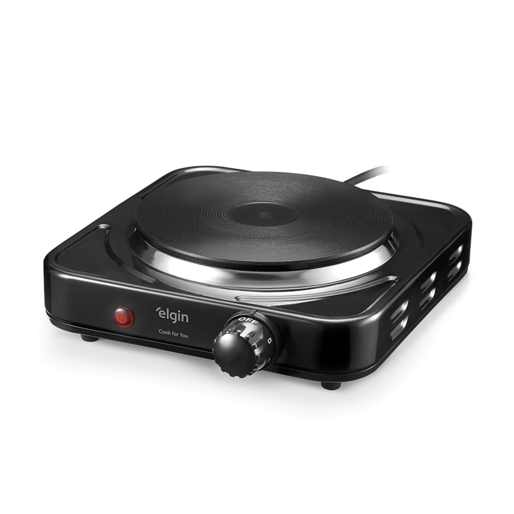 Fogão Elétrico Elgin Portátil 1 Boca 1000W Preto 220V