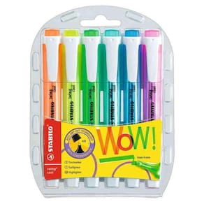 Marca Texto Swing Cool Neon Com 6 Cores da Stabilo Ref 275/6-3