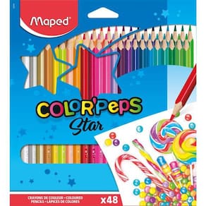 Caixa de Lápis de Cor - Color Peps Star 48 Cores da Maped Ref FR83204812
