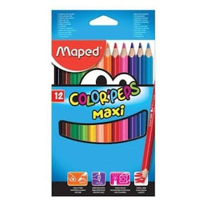 Caixa de Lápis de Cor Jumbo - Color Peps Maxi 12 Cores da Maped Ref FR83401010