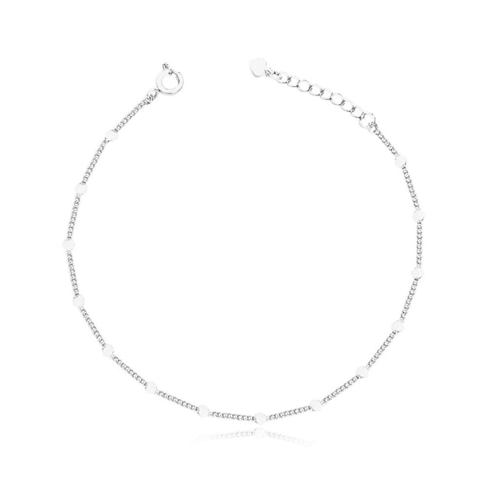 Pulseira Delicada Chapinha Banhada a Prata