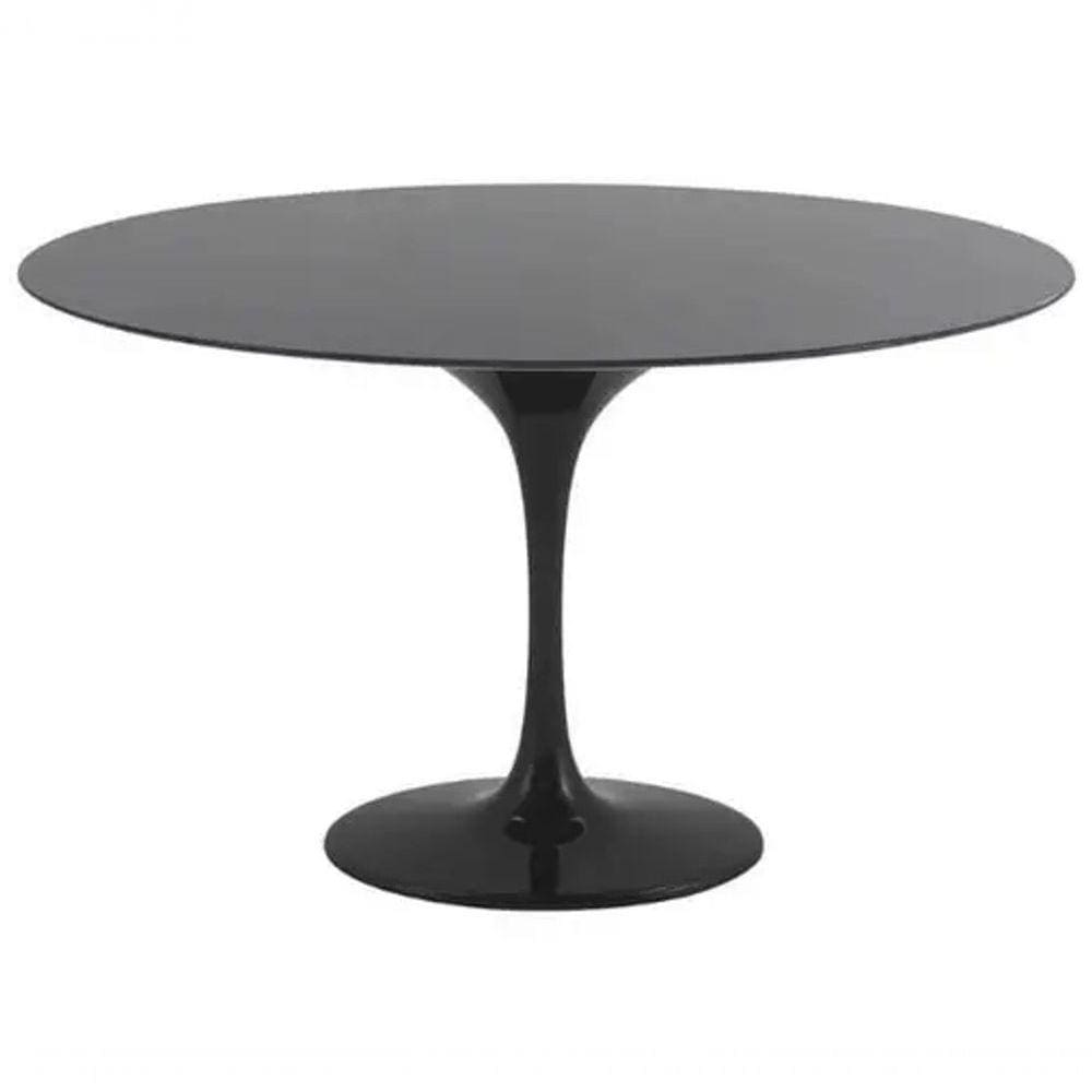 Mesa De Jantar Tulipa Redonda 107cm - Laqueada Preto