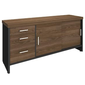 Balcão Escritório Atria 160Cm A02 Charuto Preto