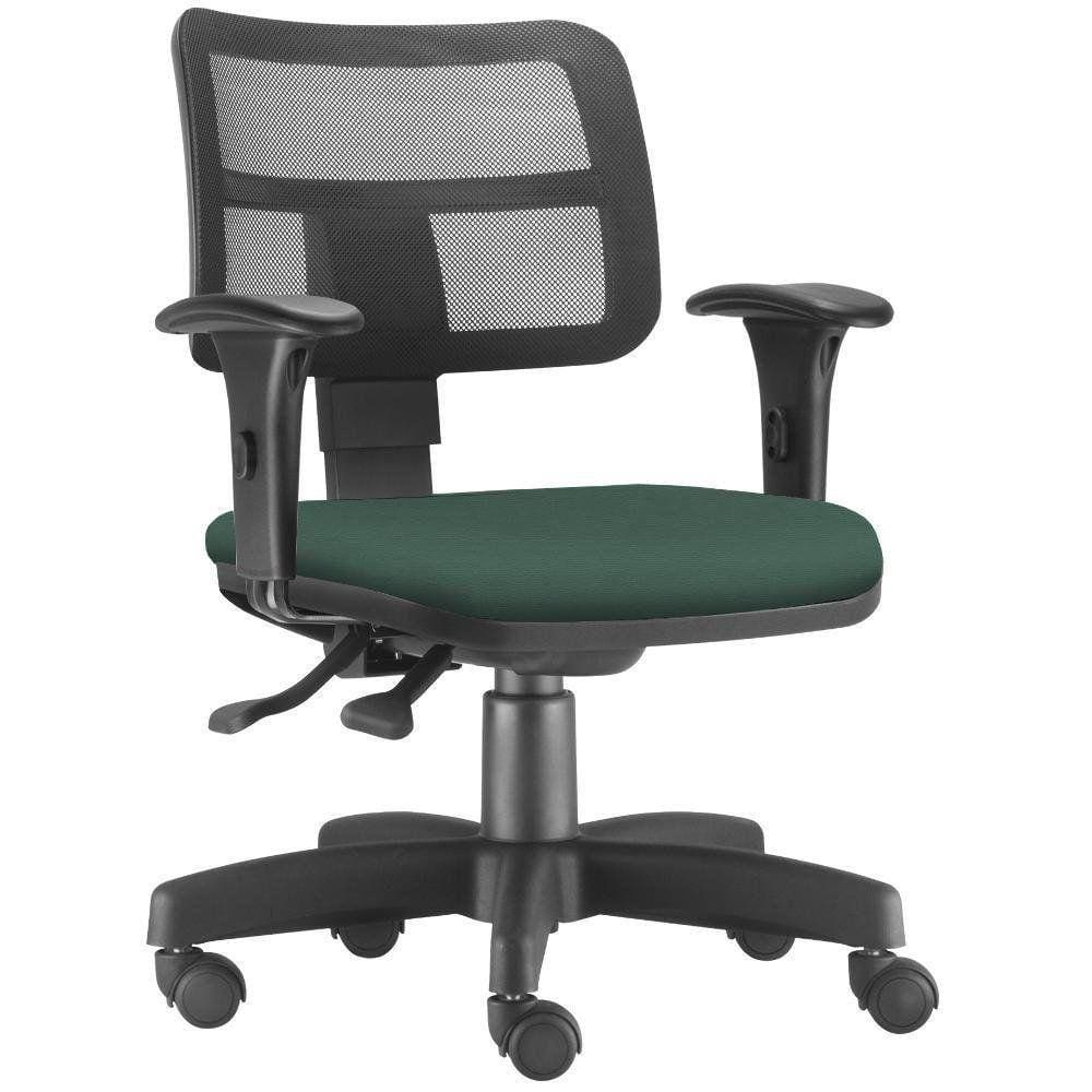 Cadeira Giratória Zip L02 Escritório Crepe Verde Musgo