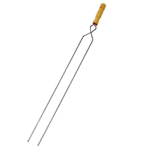 Espeto Duplo para Carne de Churrasco 45 Cm