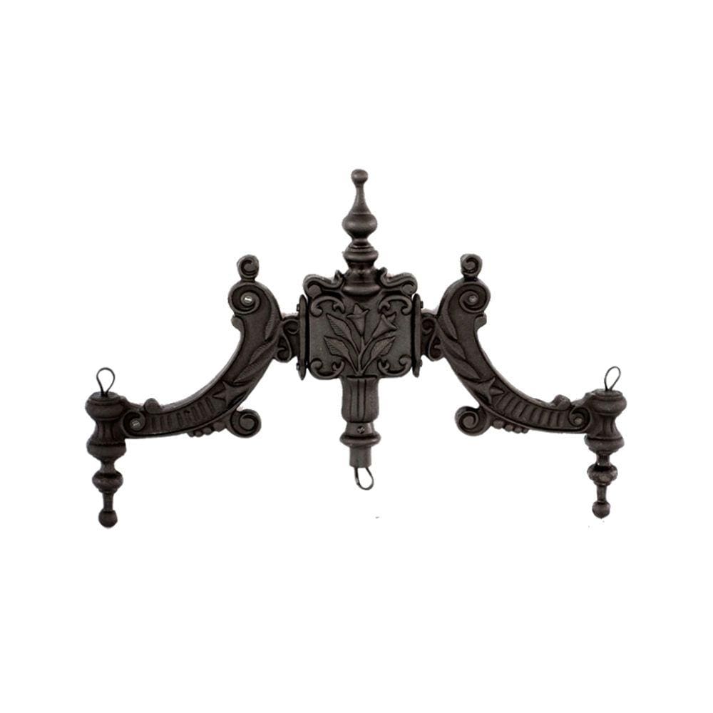 Complemento Suporte Poste e Luminária Ferro Fundido 44x90cm