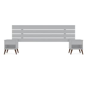 Cabeceira Box Extensível Casal/Queen/King Branco Acetinado