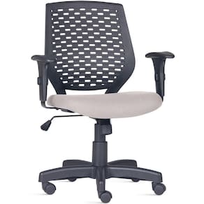 Cadeira De Escritório Giratória Tech L02 Suede Bege