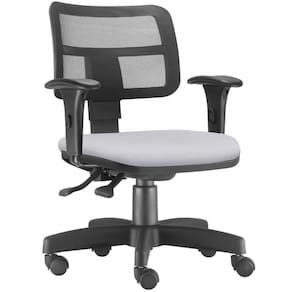 Cadeira Giratória Zip L02 Escritório Couro Sintético Branco