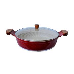 Frigideira Vermelha Antiaderente Marmorizado Javali AM 30cm