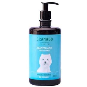 Shampoo Pet Azul Pelos Claros Granado 500 ml `