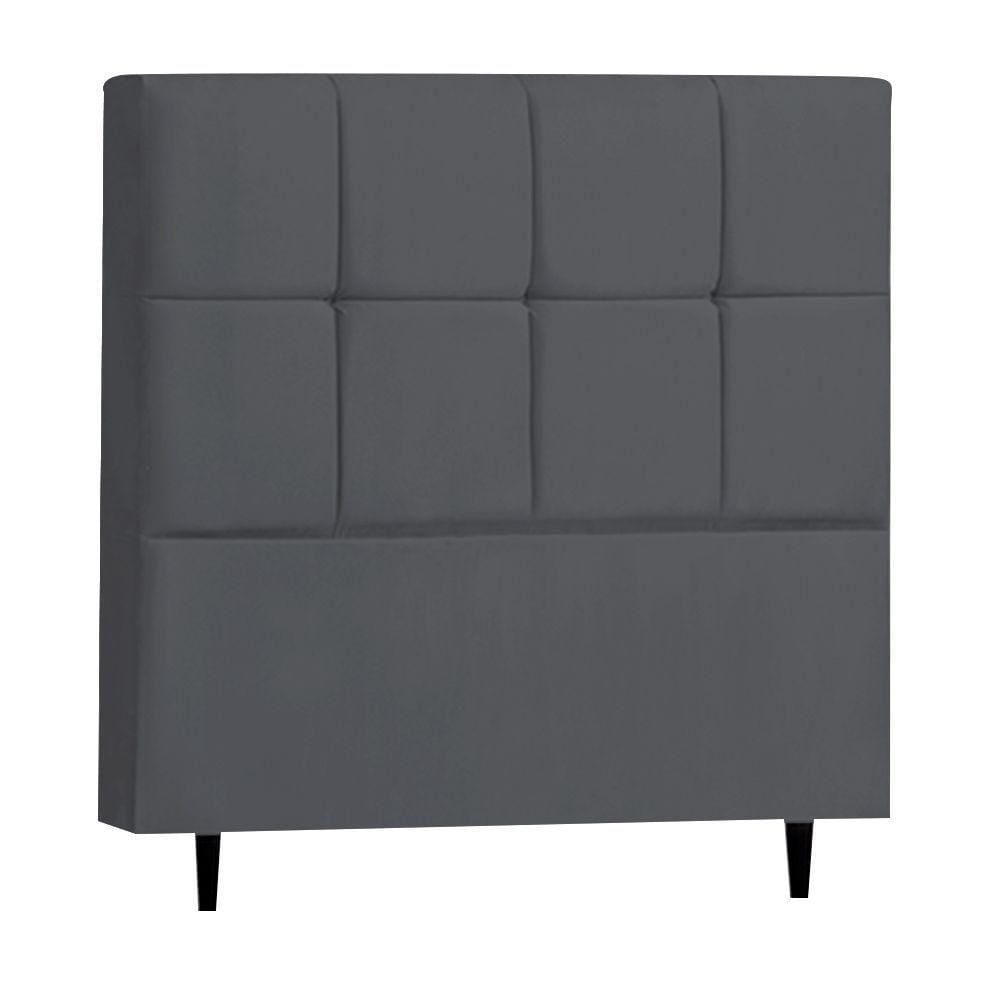 Cabeceira Roma Para Cama Box Queen 160 Cm Suede Cinza