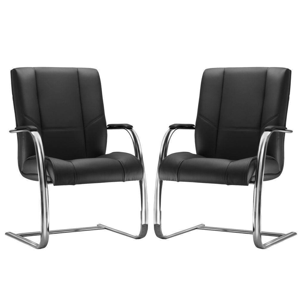 Kit 02 Cadeiras De Escritório Executiva New Onix F02 Preto