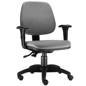 Cadeira Job L02 Executiva Ergonomica Escritório Crepe Cinza